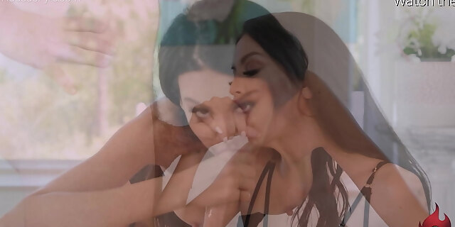 blowjob,brunette,femdom,hardcore,high heels,lingerie,milf,office,reverse cowgirl,riding,sex,stockings,wife