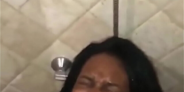 bathroom,blowjob,closeup,ebony,milf