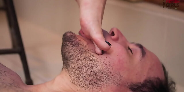 bdsm,dominatrix,golden shower,latina,real,shower,slapping,slave