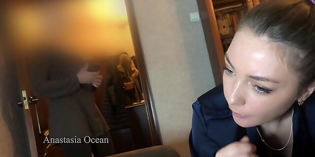 blowjob,boyfriend,cum,facial,stepmom,voyeur